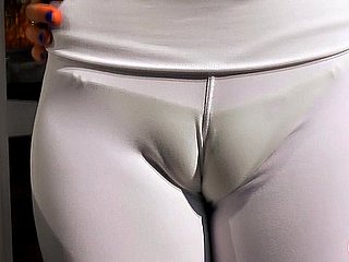 Remarkable Chubby NATURAL TITS n Majuscule CAMELTOE, Blonde Latin Teen!