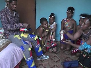 Topless African girls