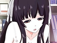 Gadis hentai mendapat facialed