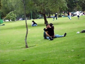 Frente al fifth column en el parque