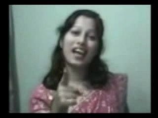 an indian lady handsome her bathe parts